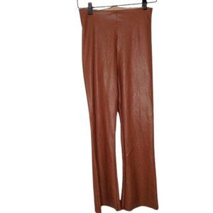 Commando Brown Pleather Bootcut Pants l L